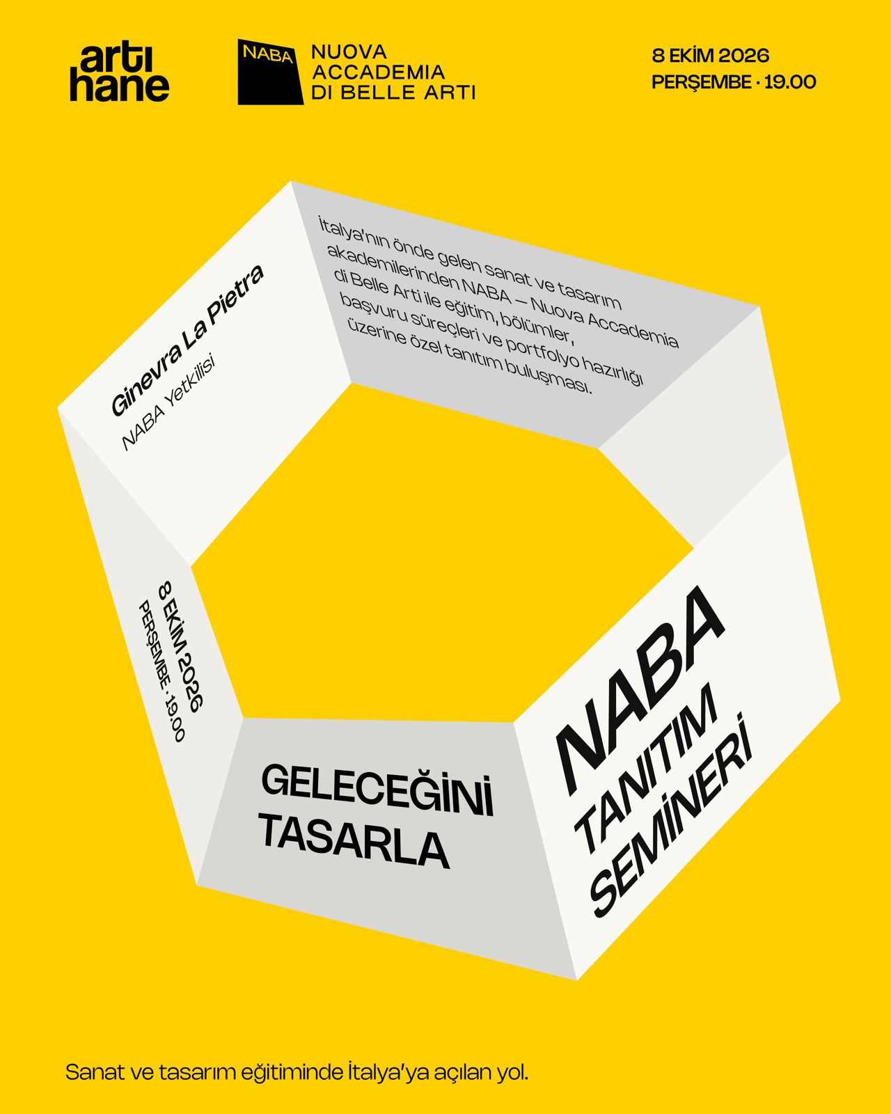 Artıhane Sanat Akademisi’nde NABA Tanıtım Semineri: İtalya’da Sanat ve Tasarım Eğitimi
